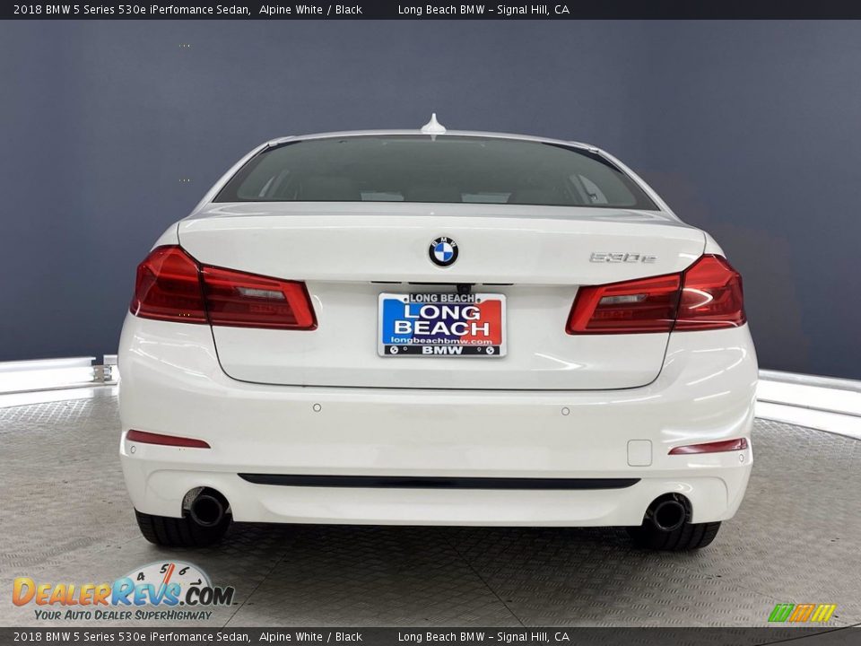 2018 BMW 5 Series 530e iPerfomance Sedan Alpine White / Black Photo #4