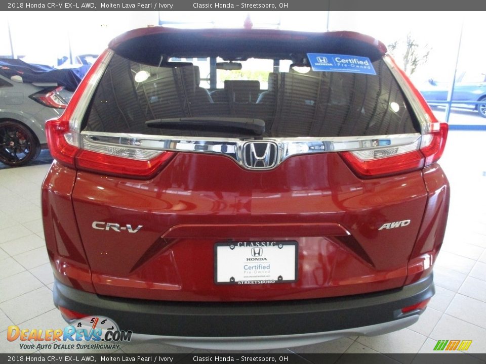 2018 Honda CR-V EX-L AWD Molten Lava Pearl / Ivory Photo #8