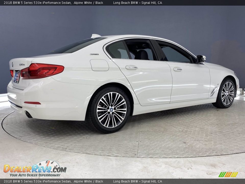 2018 BMW 5 Series 530e iPerfomance Sedan Alpine White / Black Photo #5