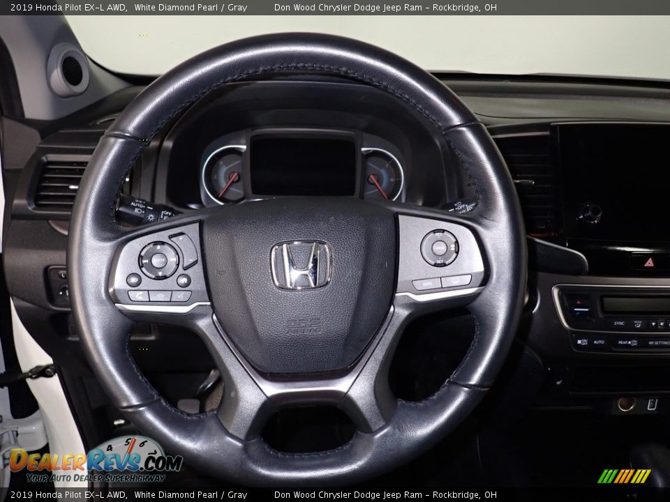 2019 Honda Pilot EX-L AWD White Diamond Pearl / Gray Photo #18