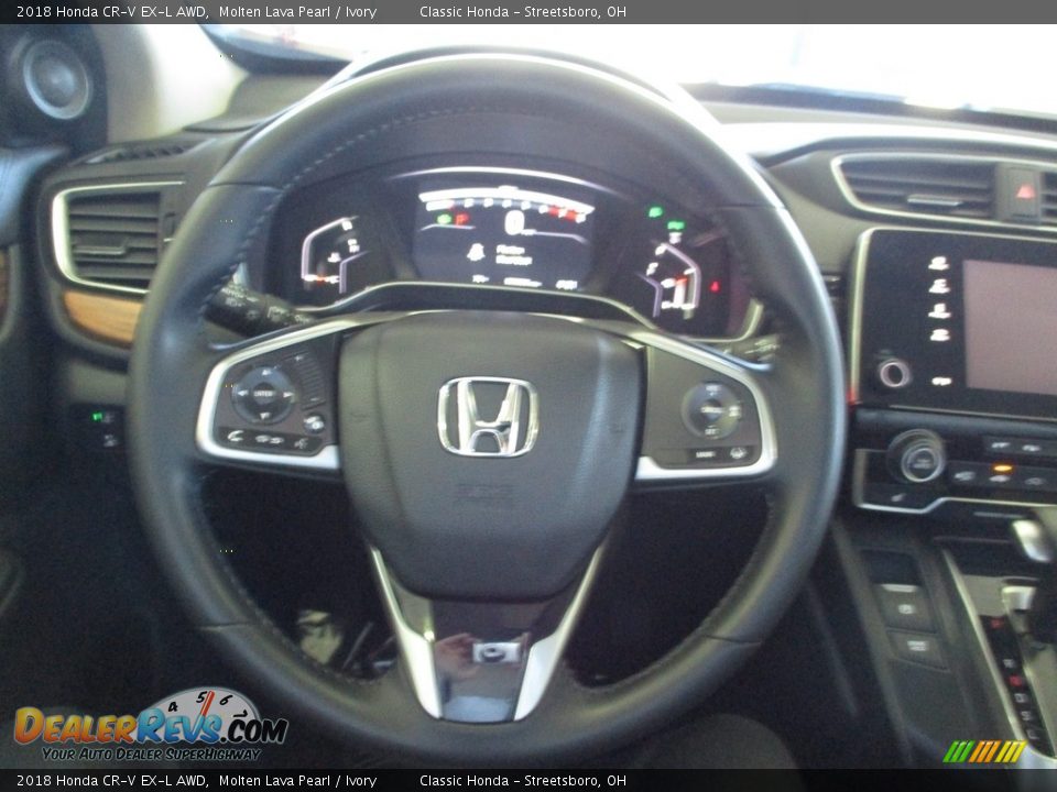 2018 Honda CR-V EX-L AWD Molten Lava Pearl / Ivory Photo #31