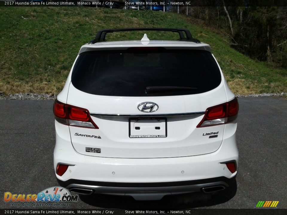 2017 Hyundai Santa Fe Limited Ultimate Monaco White / Gray Photo #8