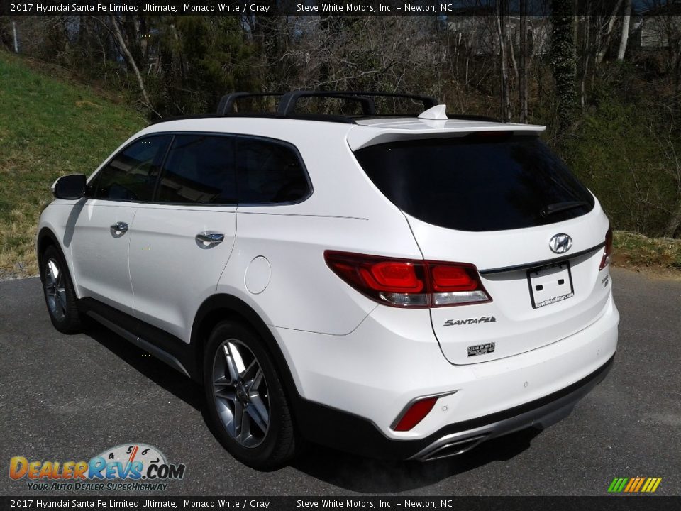 2017 Hyundai Santa Fe Limited Ultimate Monaco White / Gray Photo #9