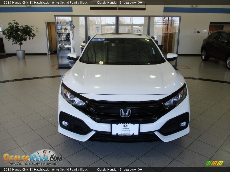 2019 Honda Civic EX Hatchback White Orchid Pearl / Black Photo #2