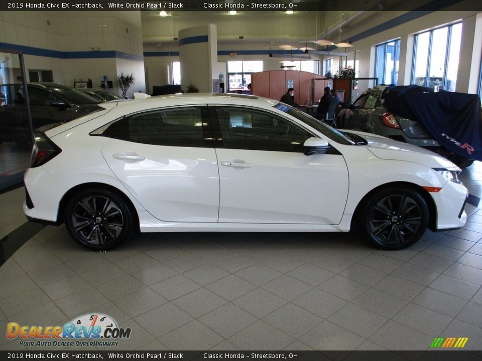 2019 Honda Civic EX Hatchback White Orchid Pearl / Black Photo #4