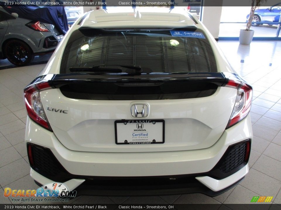 2019 Honda Civic EX Hatchback White Orchid Pearl / Black Photo #8