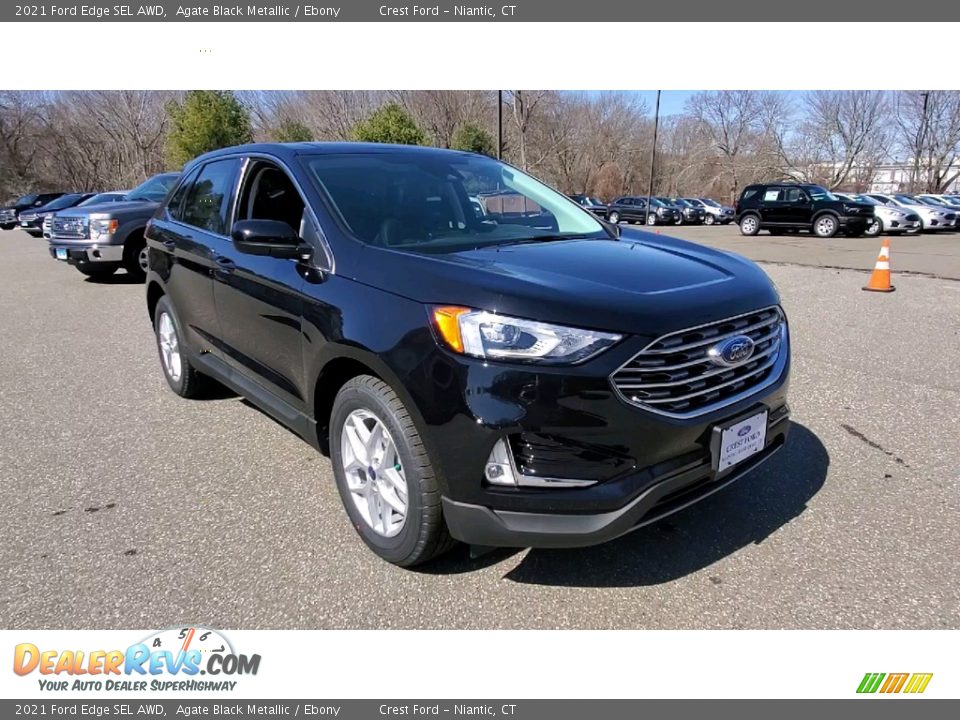 2021 Ford Edge SEL AWD Agate Black Metallic / Ebony Photo #1