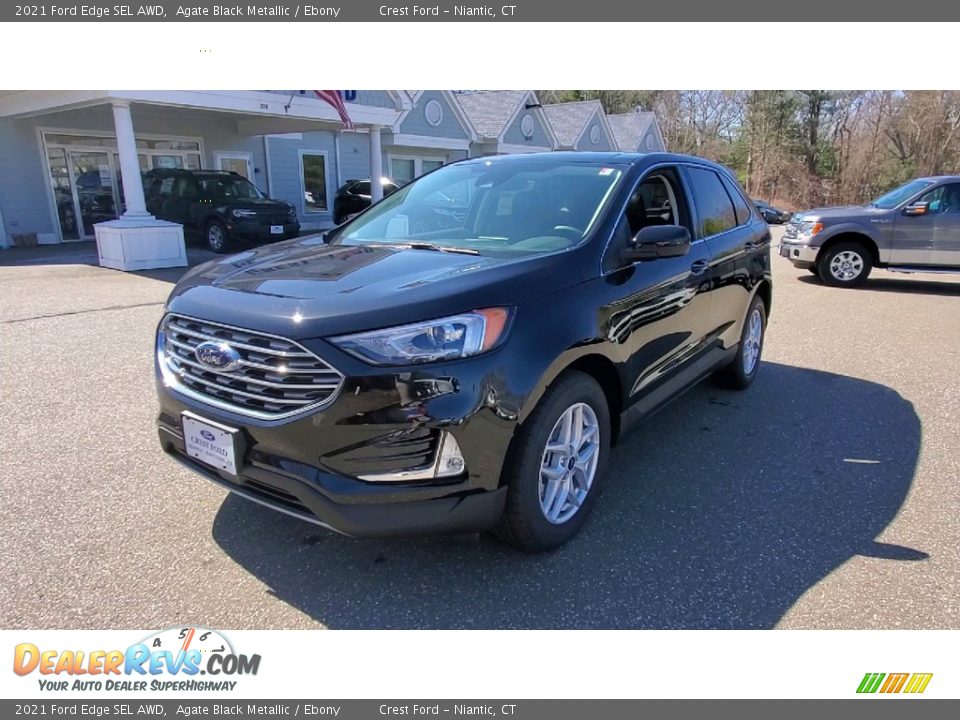 2021 Ford Edge SEL AWD Agate Black Metallic / Ebony Photo #3
