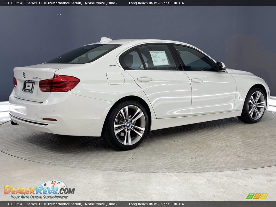 2018 BMW 3 Series 330e iPerformance Sedan Alpine White / Black Photo #5