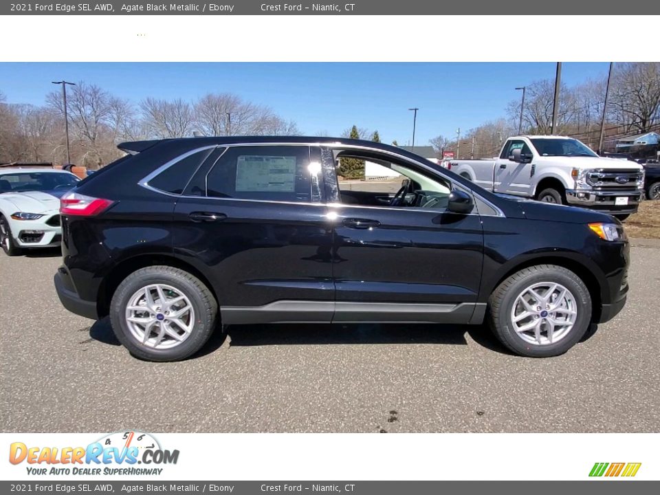 2021 Ford Edge SEL AWD Agate Black Metallic / Ebony Photo #8