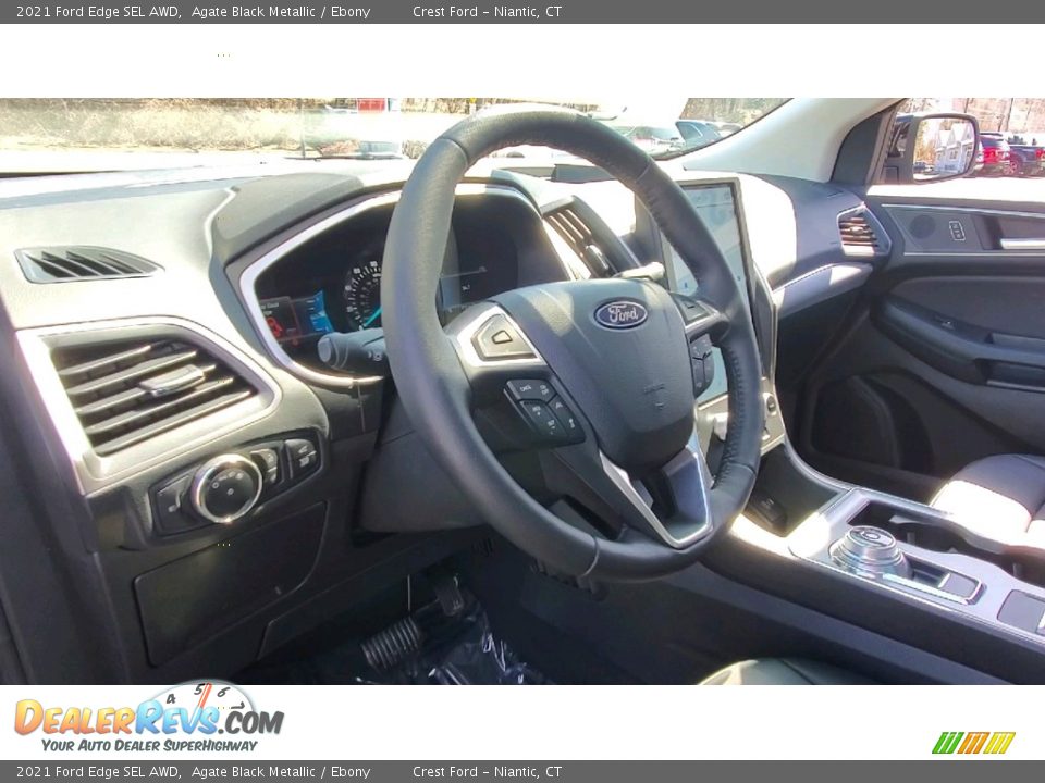 2021 Ford Edge SEL AWD Agate Black Metallic / Ebony Photo #11