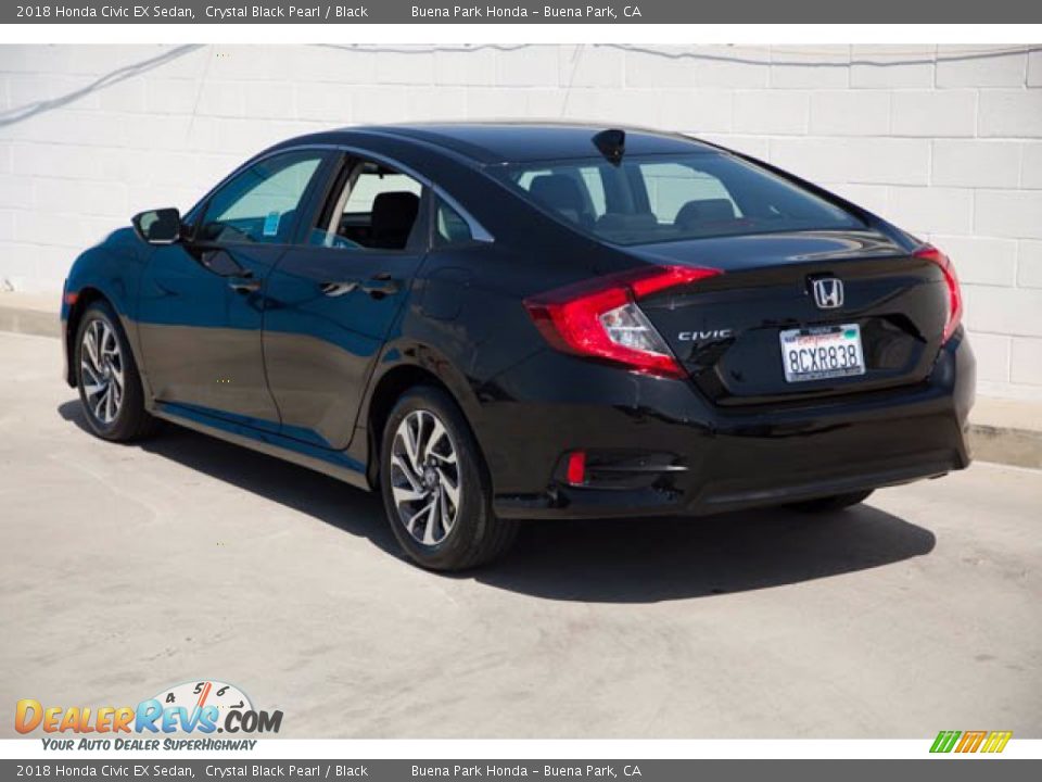 2018 Honda Civic EX Sedan Crystal Black Pearl / Black Photo #2