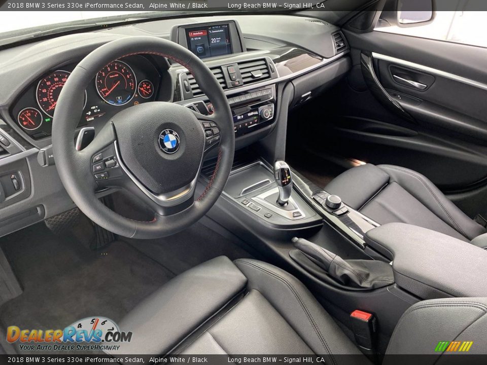 2018 BMW 3 Series 330e iPerformance Sedan Alpine White / Black Photo #16