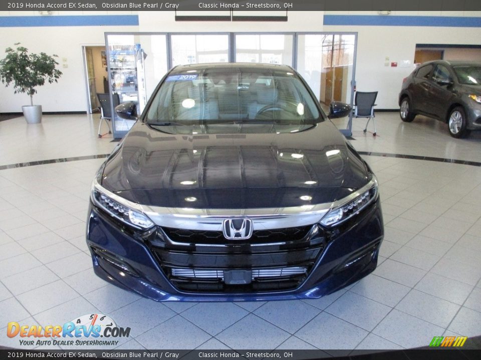2019 Honda Accord EX Sedan Obsidian Blue Pearl / Gray Photo #2