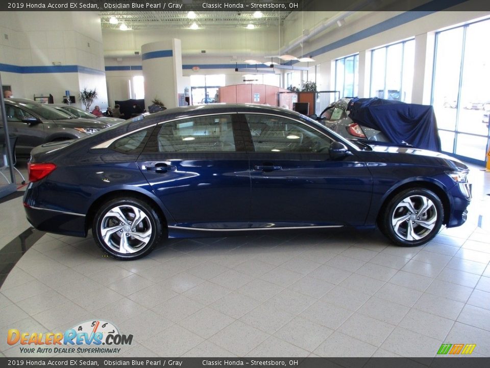 2019 Honda Accord EX Sedan Obsidian Blue Pearl / Gray Photo #4