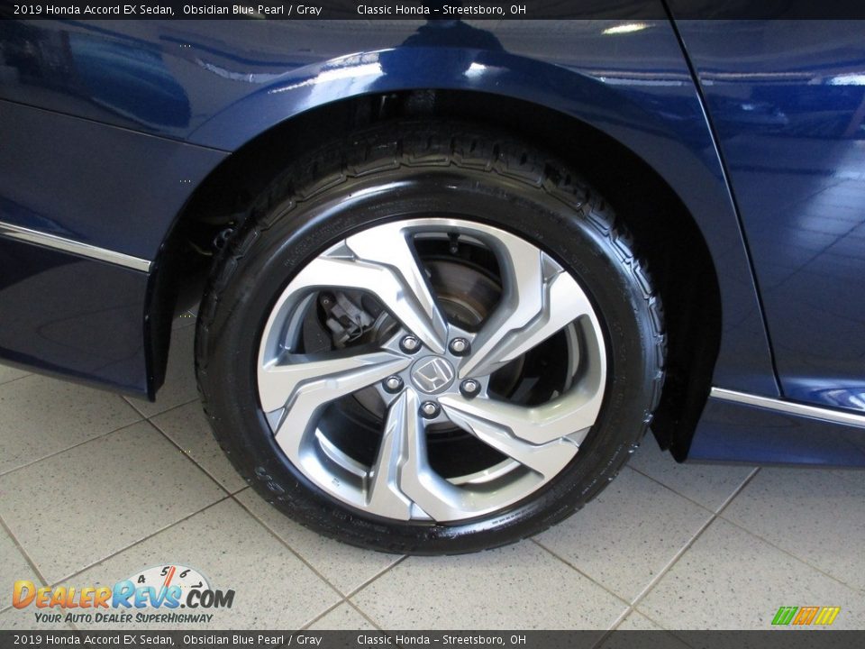 2019 Honda Accord EX Sedan Obsidian Blue Pearl / Gray Photo #6