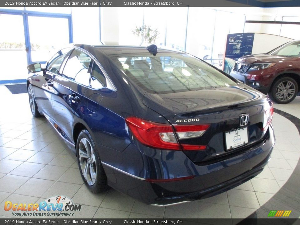 2019 Honda Accord EX Sedan Obsidian Blue Pearl / Gray Photo #9