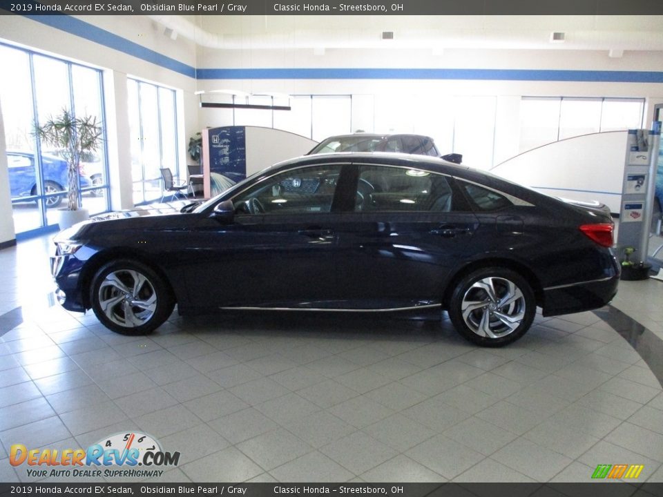 2019 Honda Accord EX Sedan Obsidian Blue Pearl / Gray Photo #10