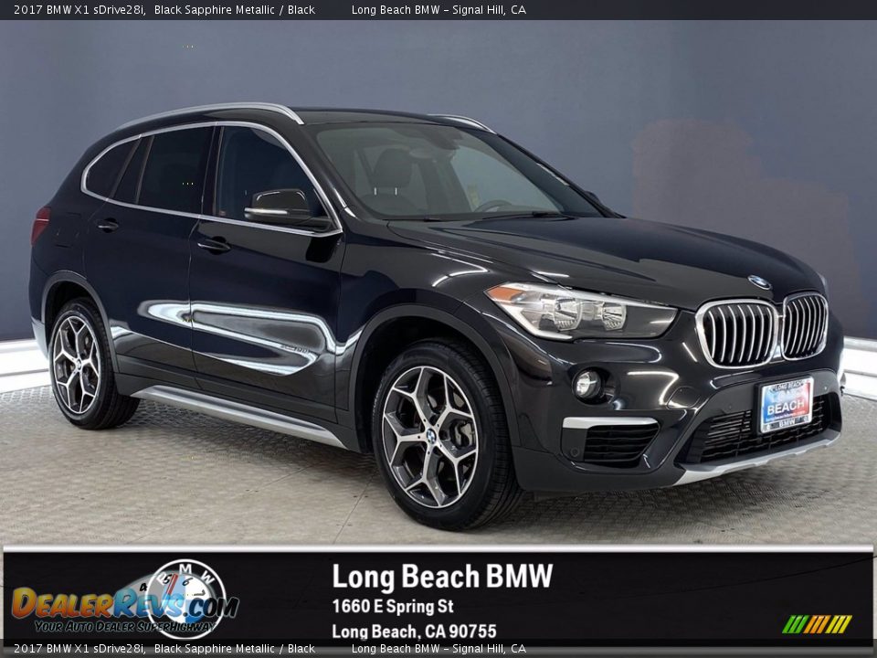 2017 BMW X1 sDrive28i Black Sapphire Metallic / Black Photo #1