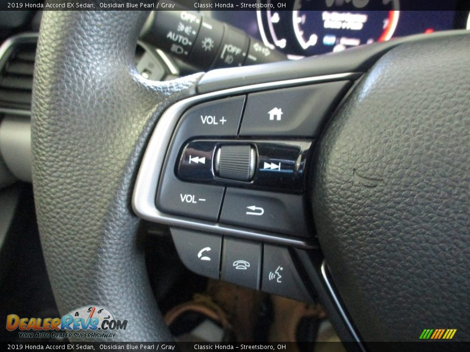 2019 Honda Accord EX Sedan Obsidian Blue Pearl / Gray Photo #29