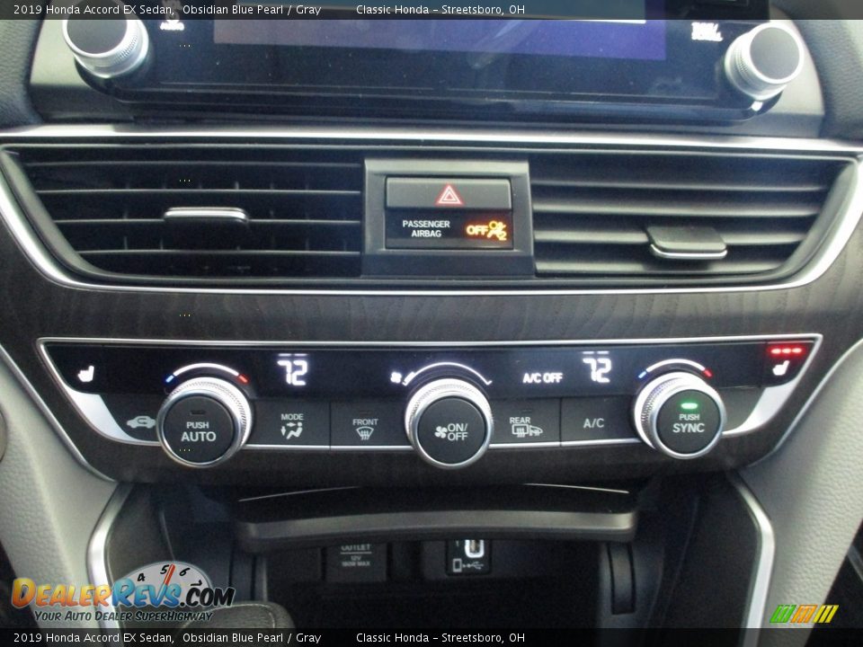 2019 Honda Accord EX Sedan Obsidian Blue Pearl / Gray Photo #31