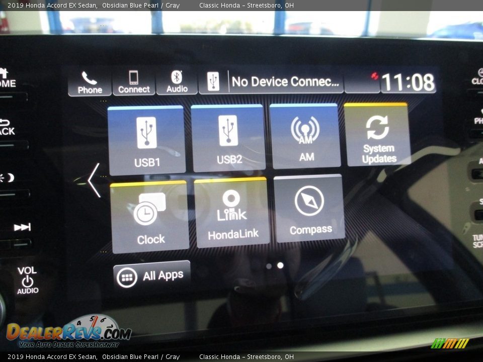 2019 Honda Accord EX Sedan Obsidian Blue Pearl / Gray Photo #33