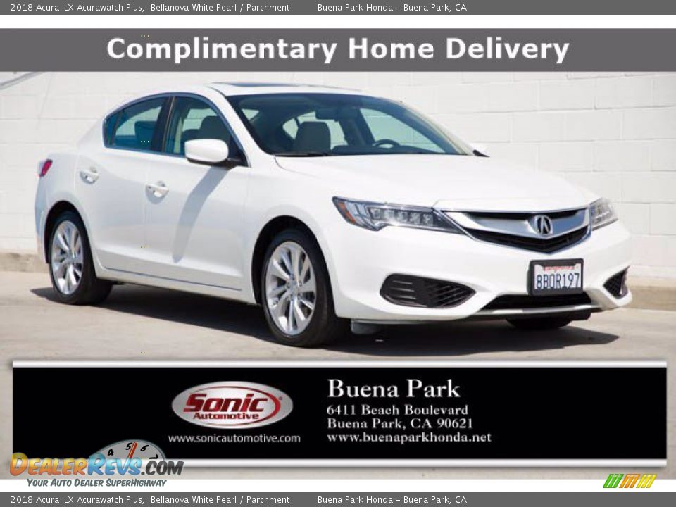 2018 Acura ILX Acurawatch Plus Bellanova White Pearl / Parchment Photo #1