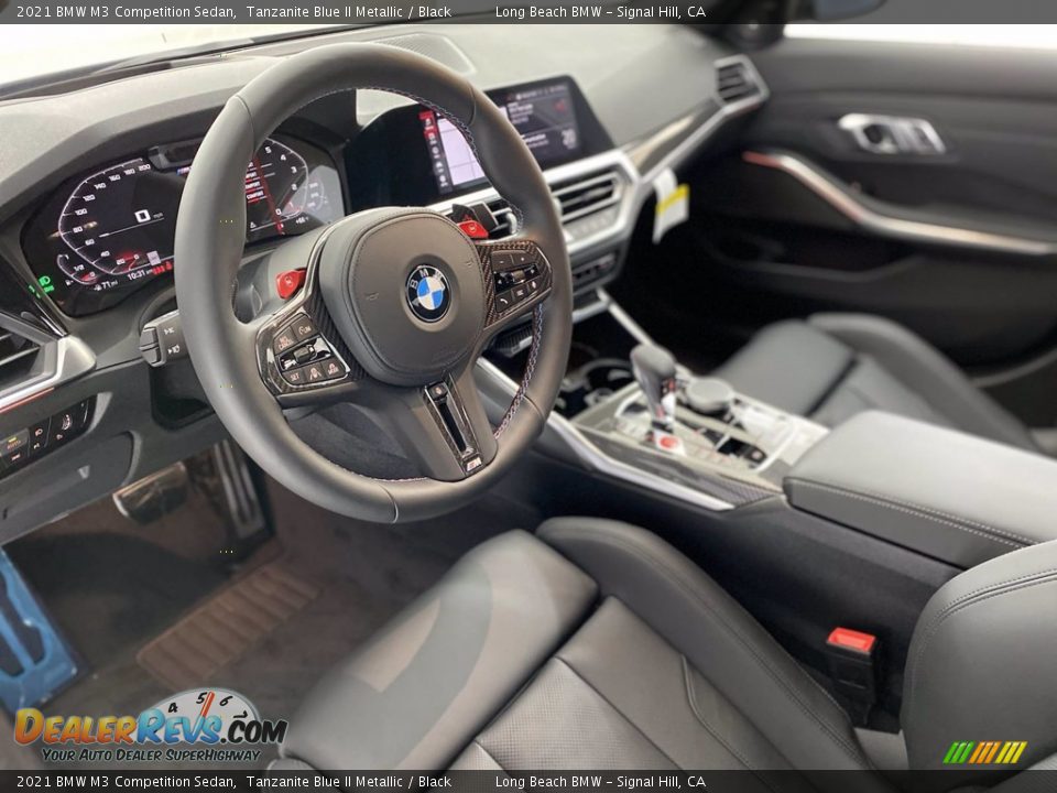 Black Interior - 2021 BMW M3 Competition Sedan Photo #12