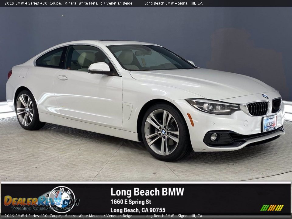 2019 BMW 4 Series 430i Coupe Mineral White Metallic / Venetian Beige Photo #1