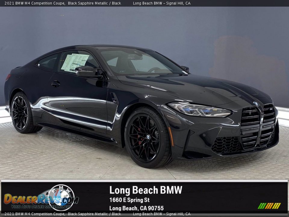 2021 BMW M4 Competition Coupe Black Sapphire Metallic / Black Photo #1