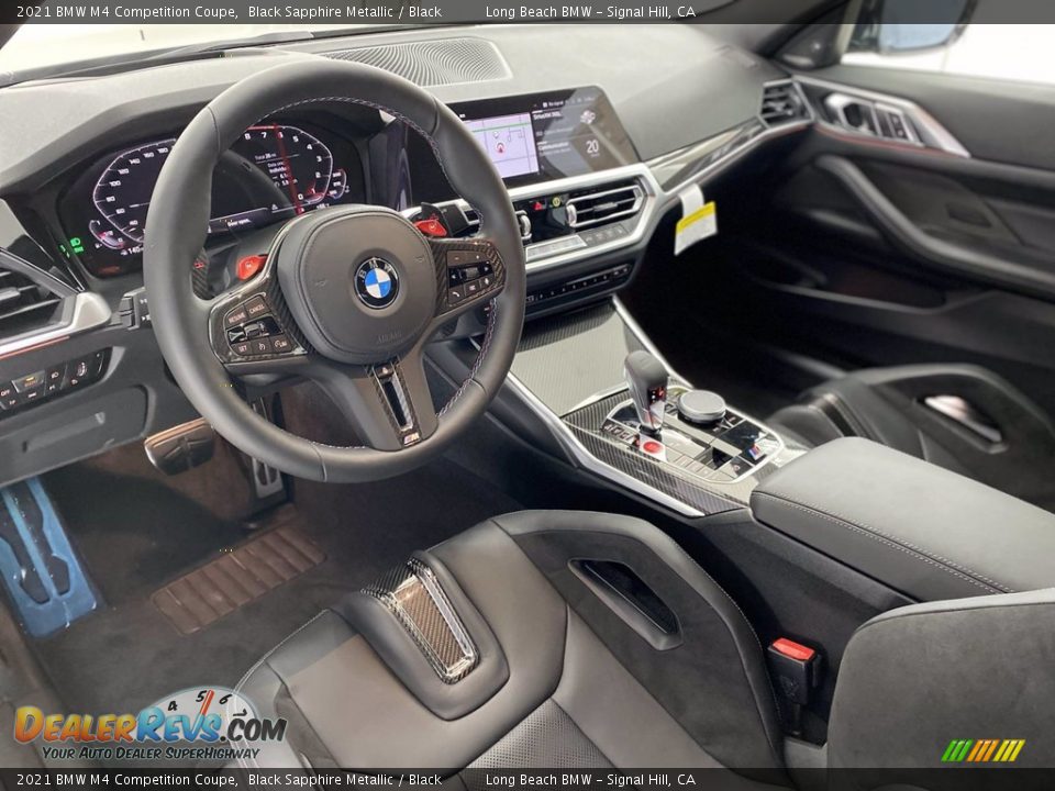 Black Interior - 2021 BMW M4 Competition Coupe Photo #12