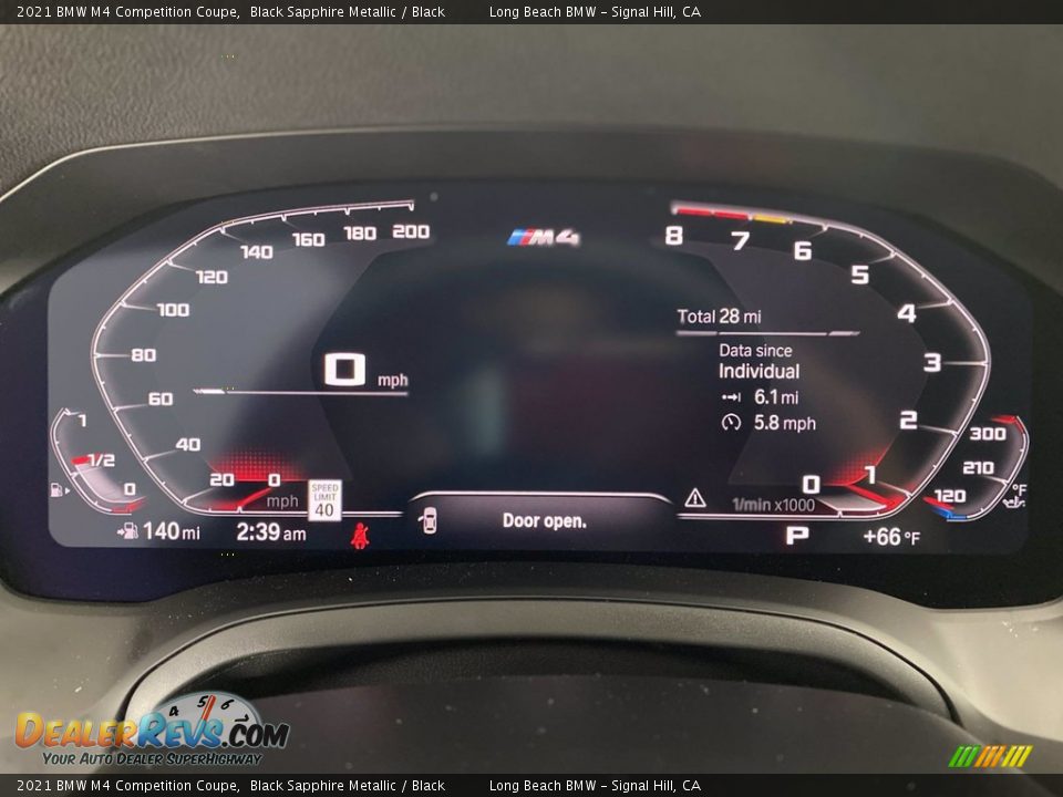 2021 BMW M4 Competition Coupe Gauges Photo #17