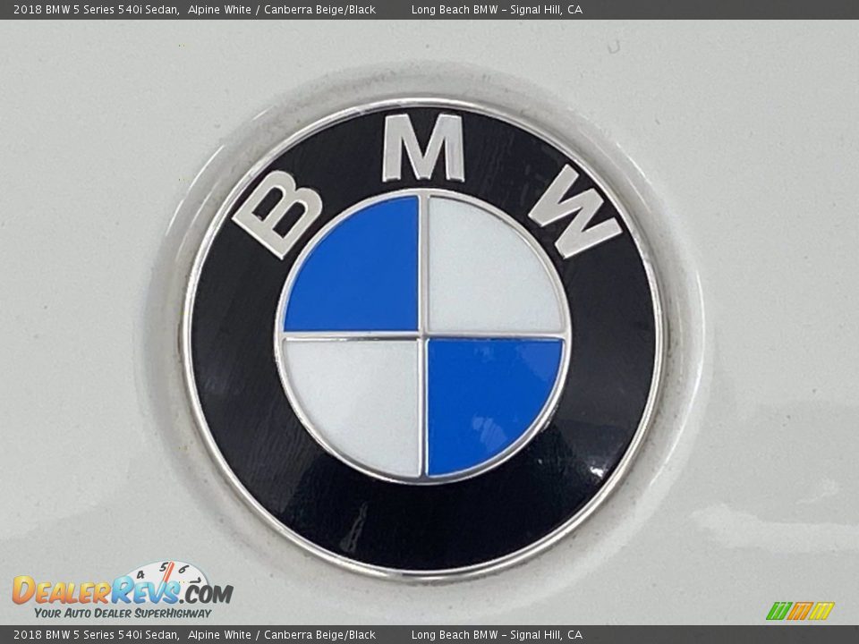 2018 BMW 5 Series 540i Sedan Alpine White / Canberra Beige/Black Photo #8