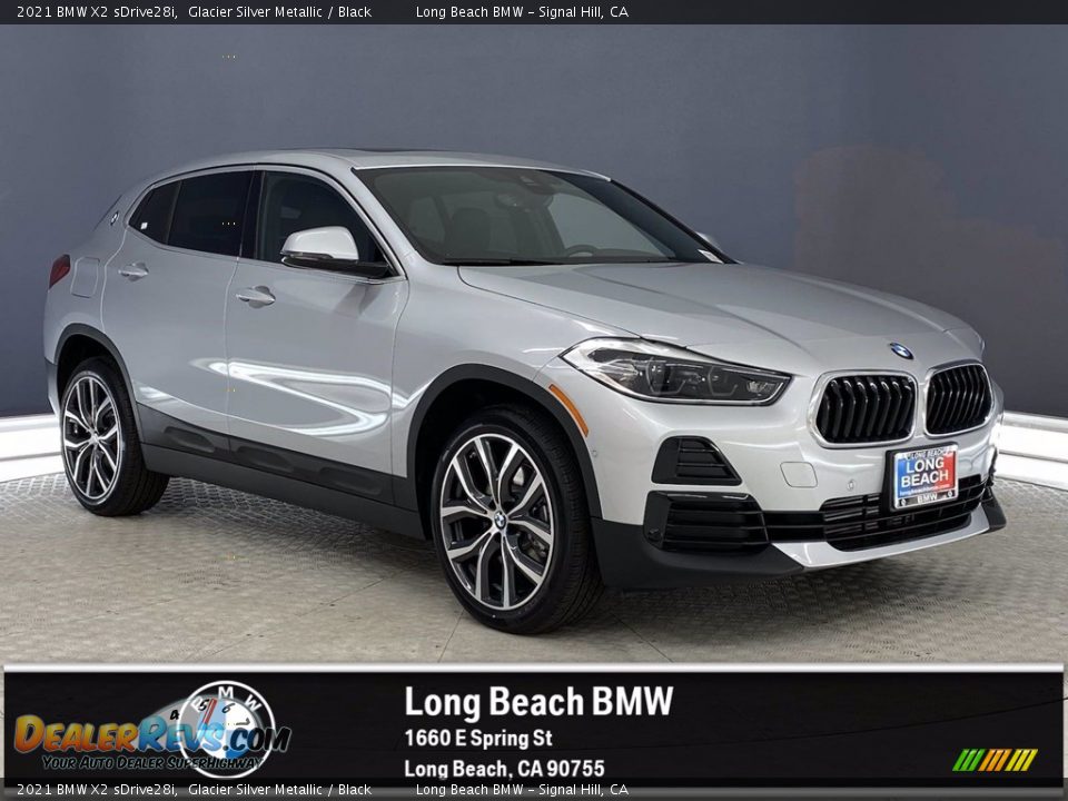 2021 BMW X2 sDrive28i Glacier Silver Metallic / Black Photo #1