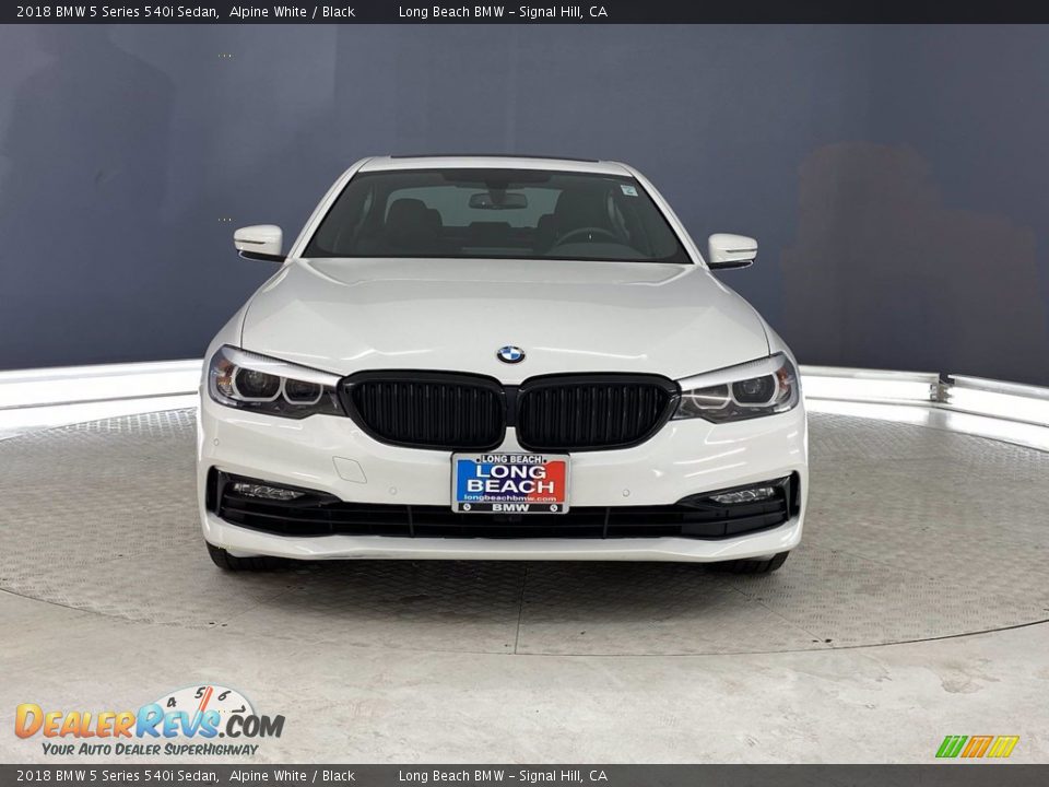 2018 BMW 5 Series 540i Sedan Alpine White / Black Photo #2