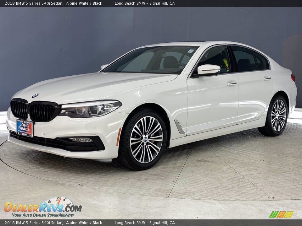 2018 BMW 5 Series 540i Sedan Alpine White / Black Photo #3