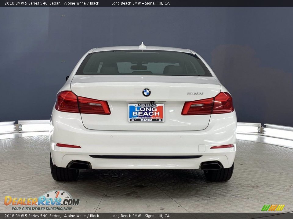 2018 BMW 5 Series 540i Sedan Alpine White / Black Photo #4