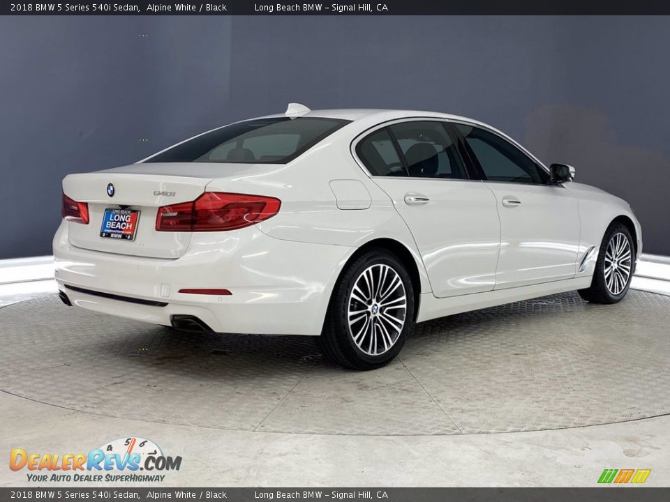 2018 BMW 5 Series 540i Sedan Alpine White / Black Photo #5