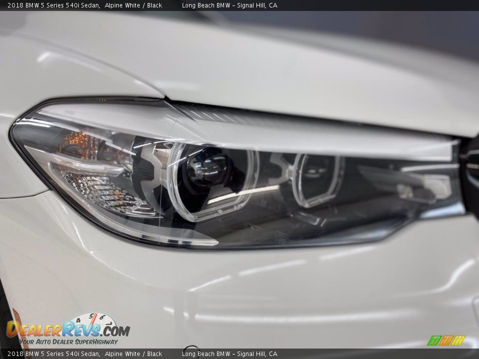 2018 BMW 5 Series 540i Sedan Alpine White / Black Photo #7