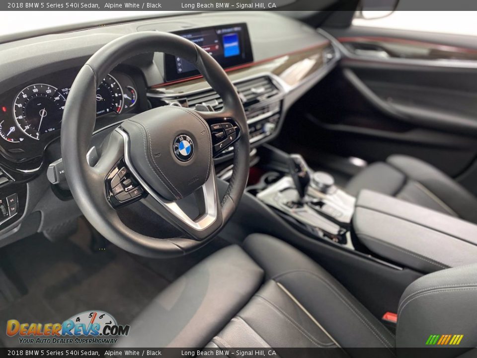 2018 BMW 5 Series 540i Sedan Alpine White / Black Photo #16