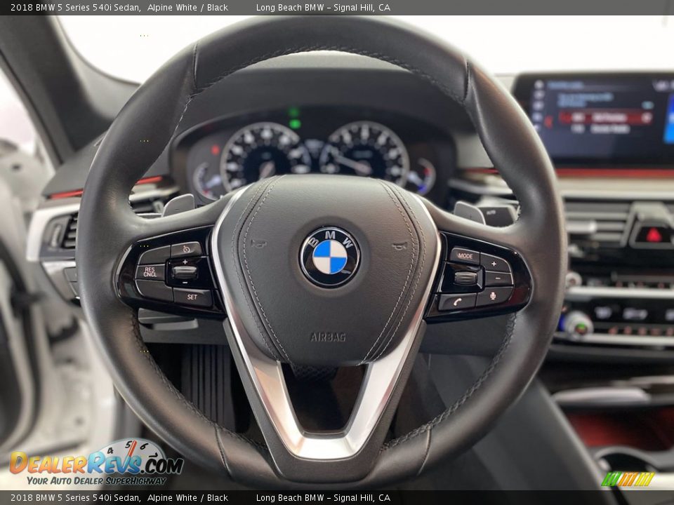 2018 BMW 5 Series 540i Sedan Alpine White / Black Photo #18