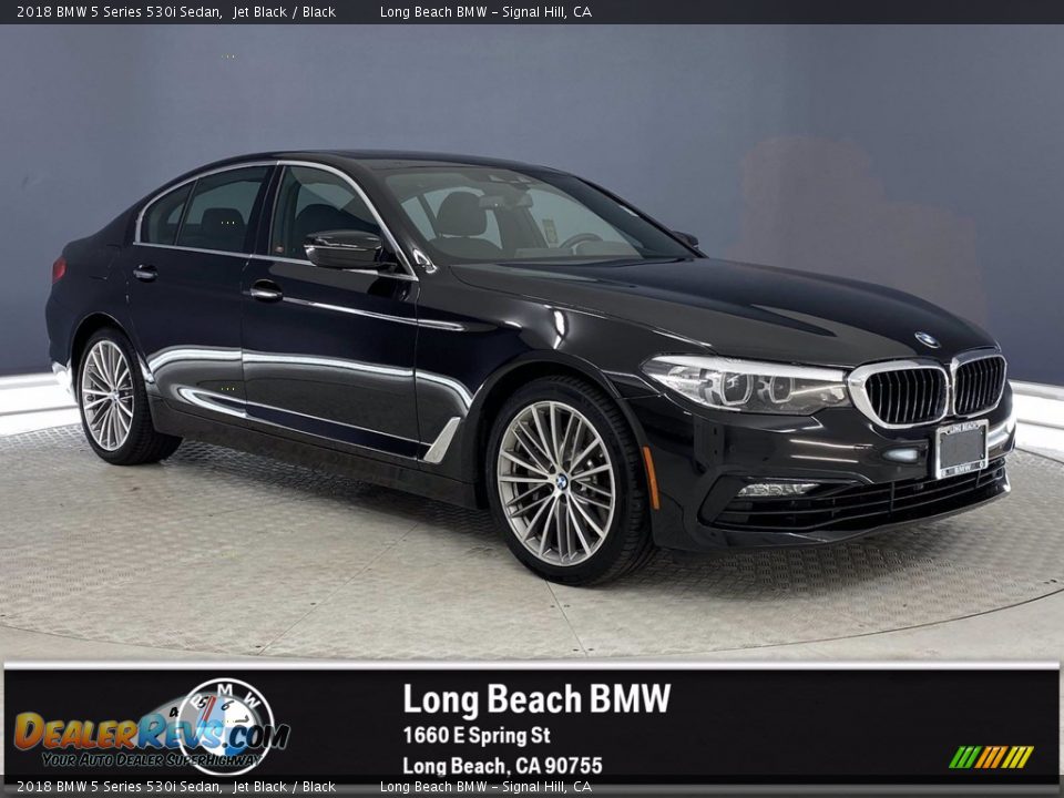 2018 BMW 5 Series 530i Sedan Jet Black / Black Photo #1