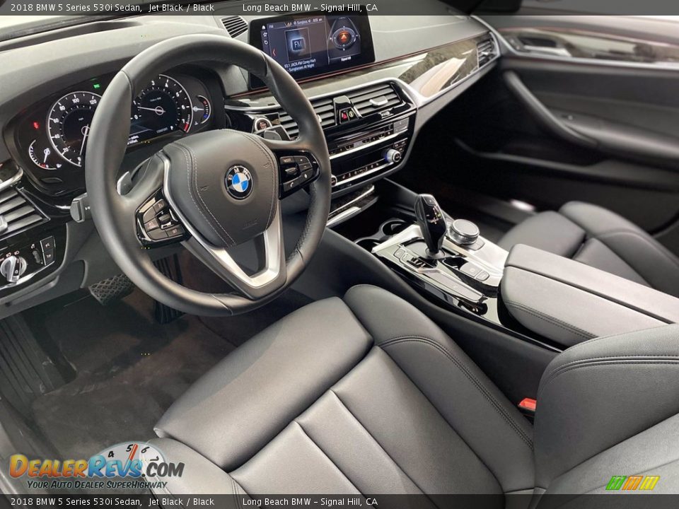 2018 BMW 5 Series 530i Sedan Jet Black / Black Photo #16