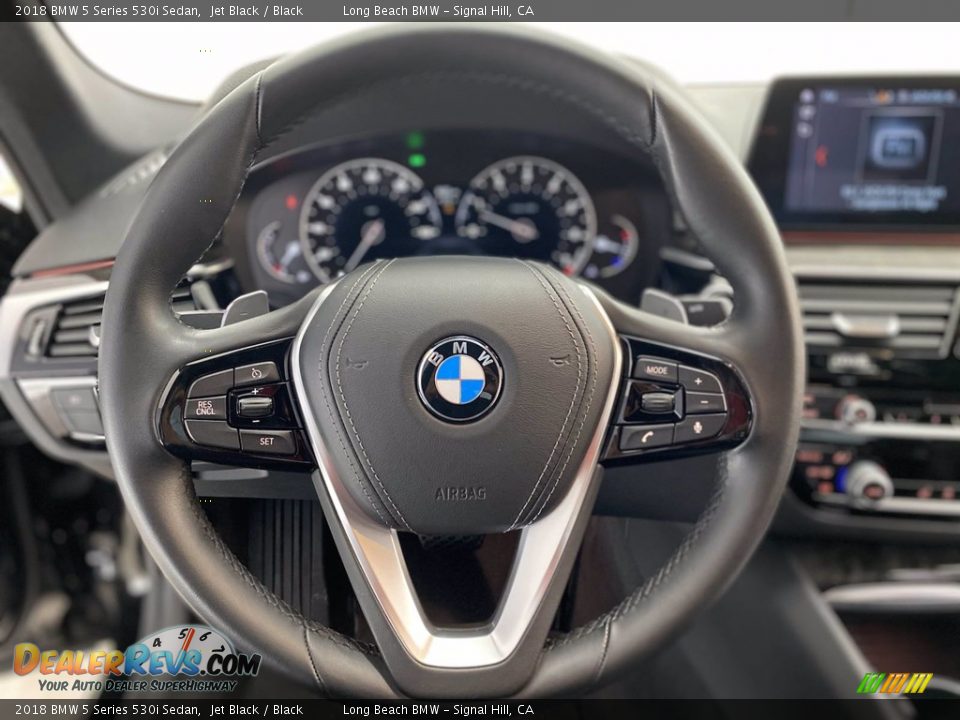 2018 BMW 5 Series 530i Sedan Jet Black / Black Photo #18