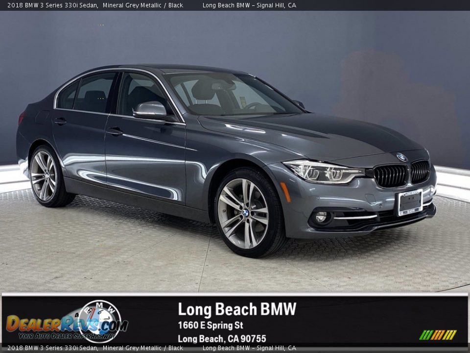 2018 BMW 3 Series 330i Sedan Mineral Grey Metallic / Black Photo #1