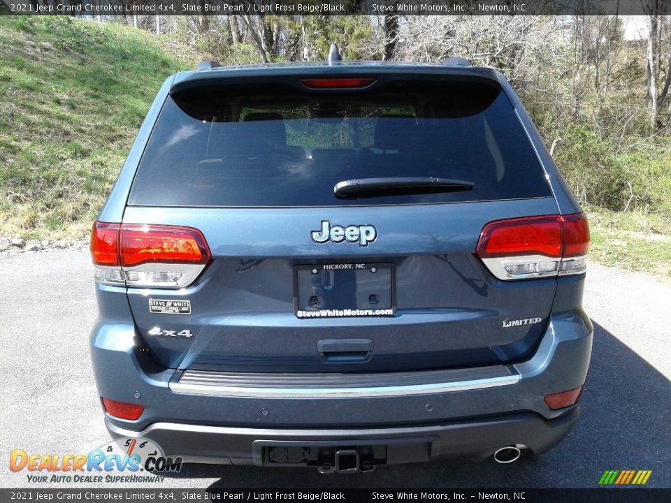 2021 Jeep Grand Cherokee Limited 4x4 Slate Blue Pearl / Light Frost Beige/Black Photo #7