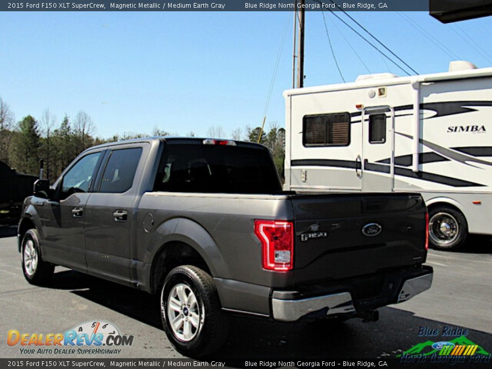 2015 Ford F150 XLT SuperCrew Magnetic Metallic / Medium Earth Gray Photo #3