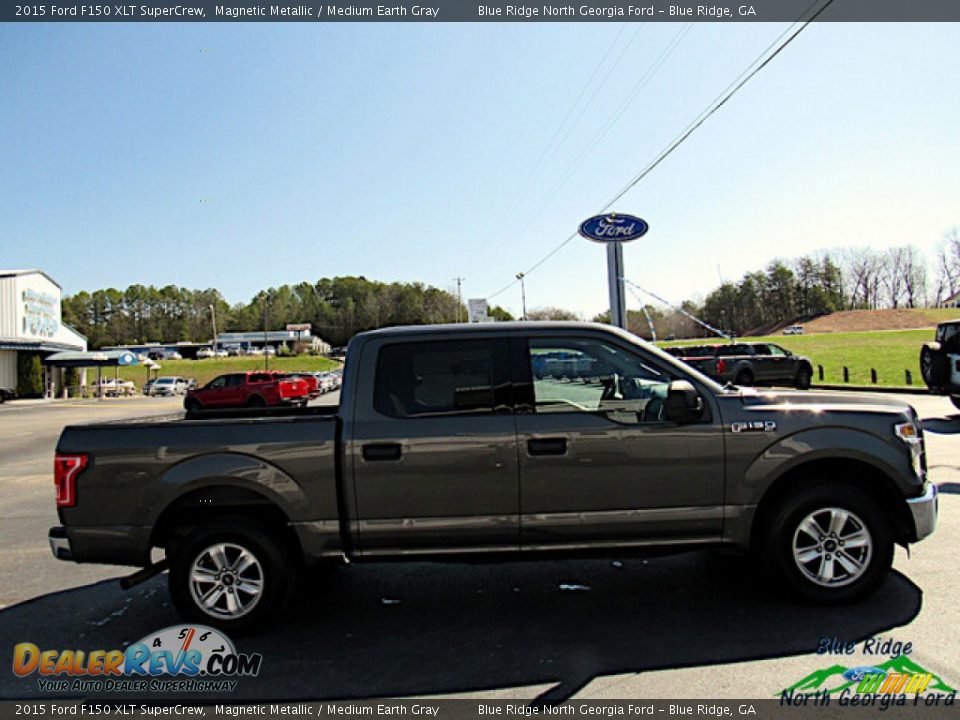 2015 Ford F150 XLT SuperCrew Magnetic Metallic / Medium Earth Gray Photo #6