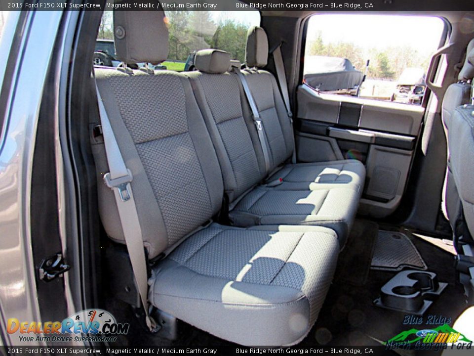 2015 Ford F150 XLT SuperCrew Magnetic Metallic / Medium Earth Gray Photo #13