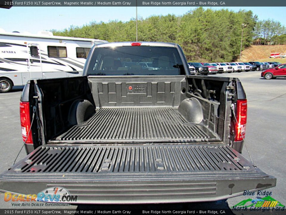 2015 Ford F150 XLT SuperCrew Magnetic Metallic / Medium Earth Gray Photo #14